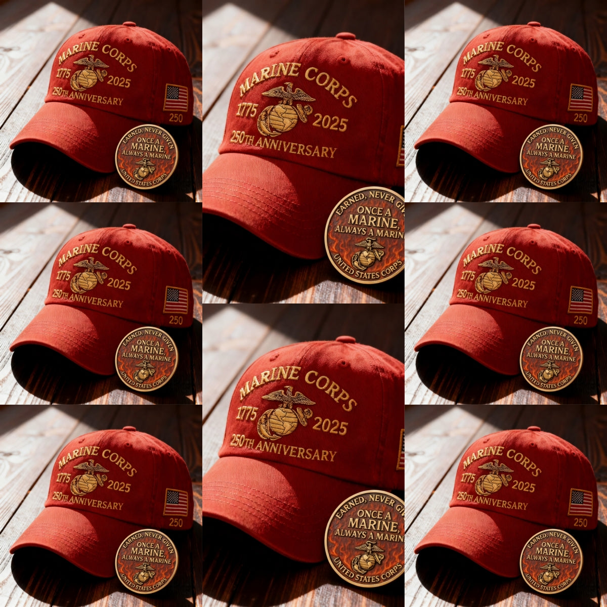 ❤️Veteran‘s Day Best Gift🌹Honoring 250th USMC Retro Washed Cap – Honor That Never Fades 🇺🇸🎁Free Symbolizes Honor Gift