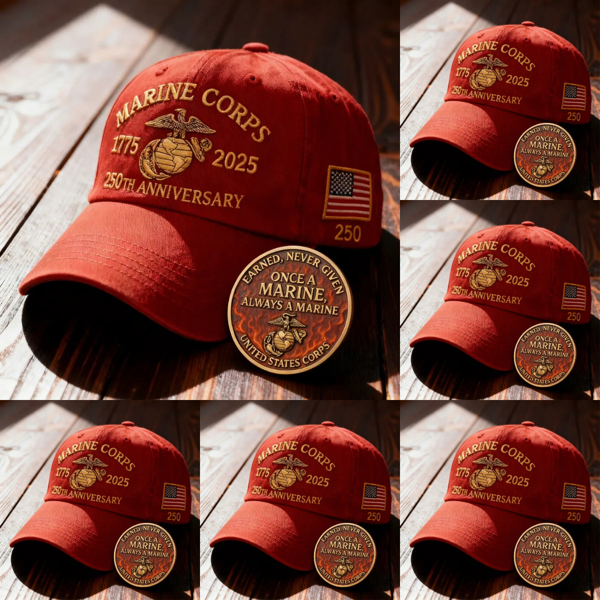 ❤️Veteran‘s Day Best Gift🌹Honoring 250th USMC Retro Washed Cap – Honor That Never Fades 🇺🇸🎁Free Symbolizes Honor Gift