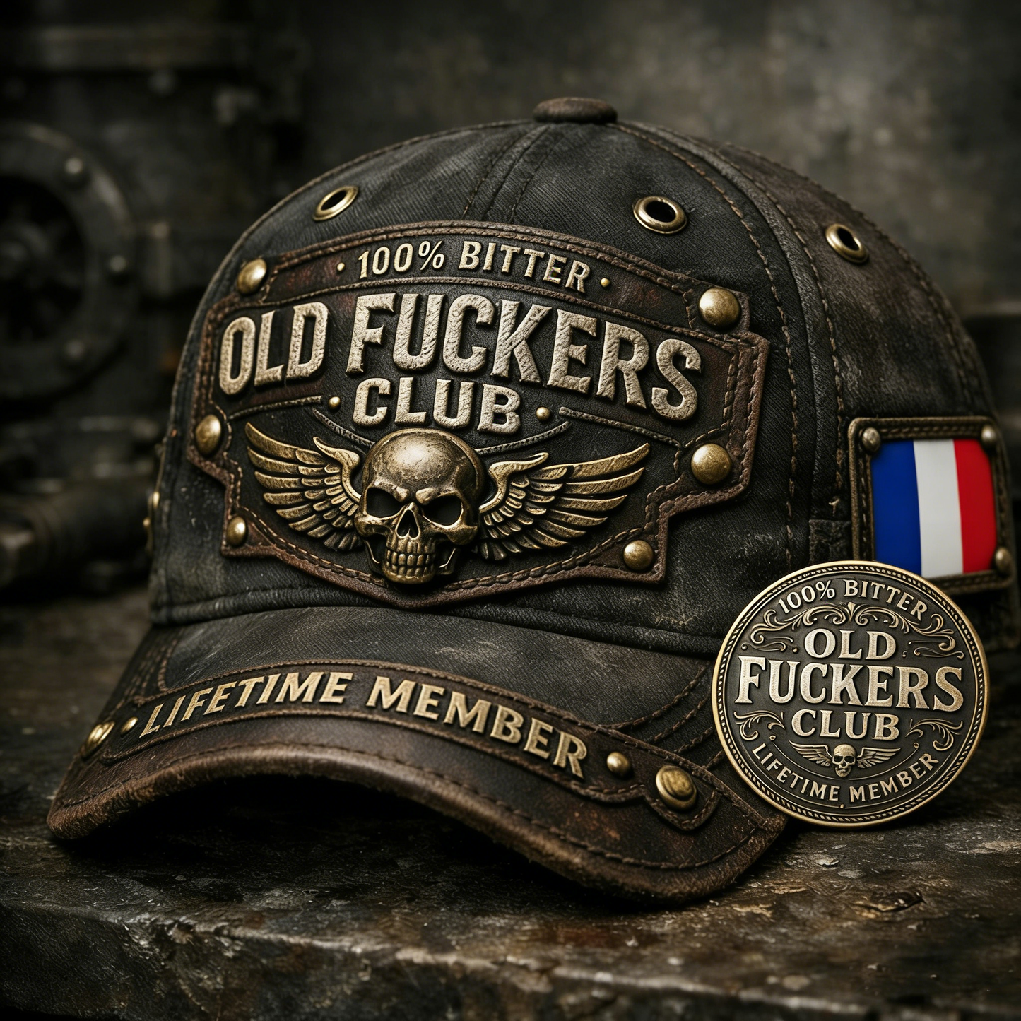 🏆Flash Sale 60% OFF - ❤️Old Fuckers Club-Handmade Vintage Baseball Cap🎁-BUY 3 FREE SHIPPING