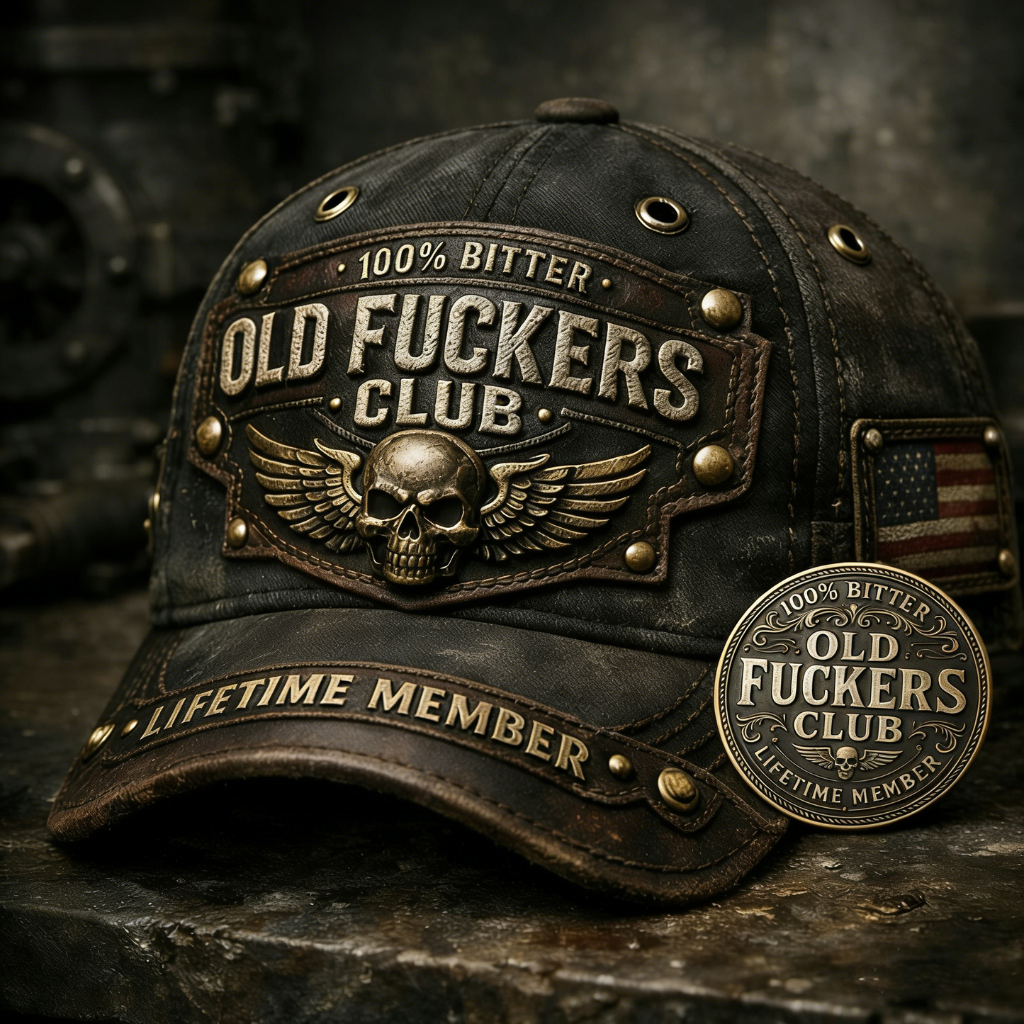 🏆Flash Sale 60% OFF - ❤️Old Fuckers Club-Handmade Vintage Baseball Cap🎁-BUY 3 FREE SHIPPING