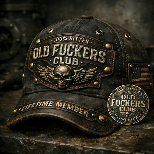 🏆Flash Sale 60% OFF - ❤️Old Fuckers Club-Handmade Vintage Baseball Cap🎁-BUY 3 FREE SHIPPING