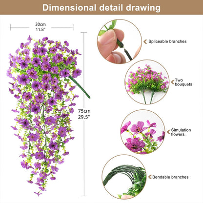 Artificial Hanging Flowers for Outdoors