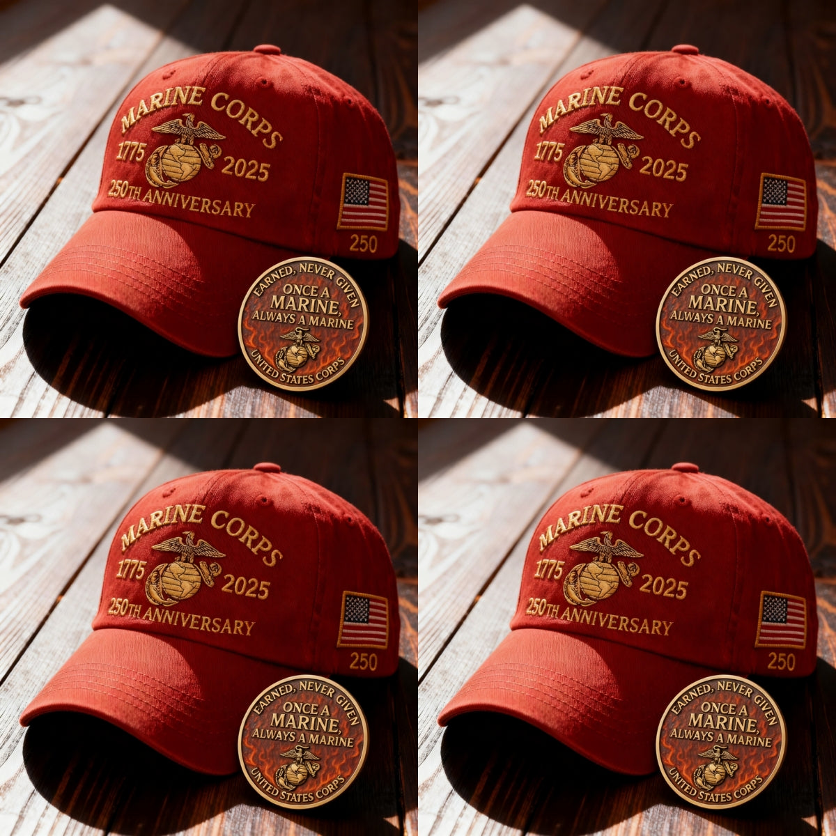 ❤️Veteran‘s Day Best Gift🌹Honoring 250th USMC Retro Washed Cap – Honor That Never Fades 🇺🇸🎁Free Symbolizes Honor Gift
