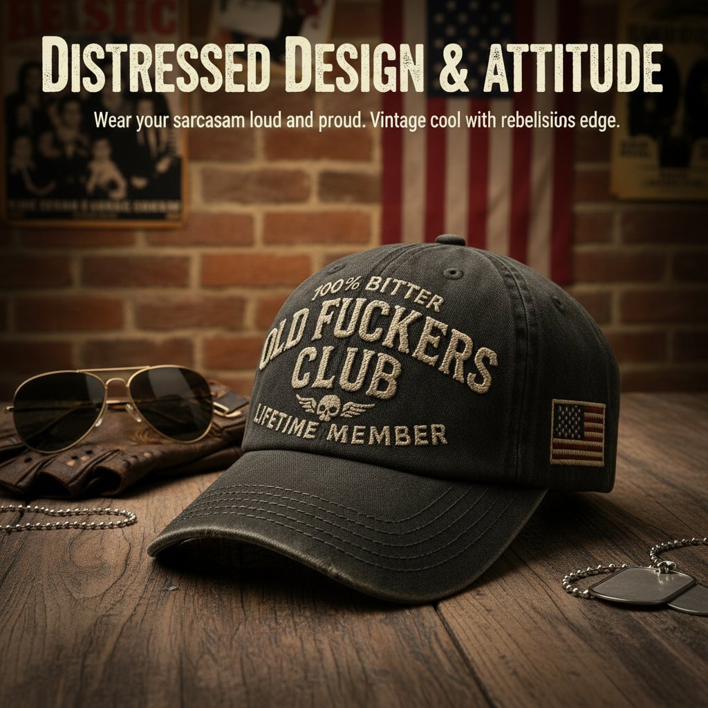 🧢Old Fuckers Club-Vintage Baseball Cap🎁Free Gifts
