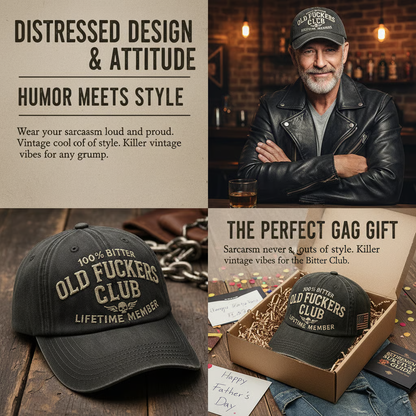 🧢Old Fuckers Club-Vintage Baseball Cap🎁Free Gifts