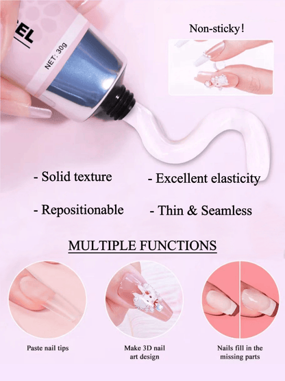 🔥Hot selling🔥-Magic Solid Nail Glue Kit 3-In-1 Nail Art Kits