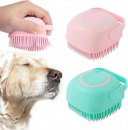 ⏰ Super Discount 🌟3PCS Pet Shampoo Brush With Built-In Dispenser - Gentle Massage Bath Comb For Dogs & Cats, No Batteries Required